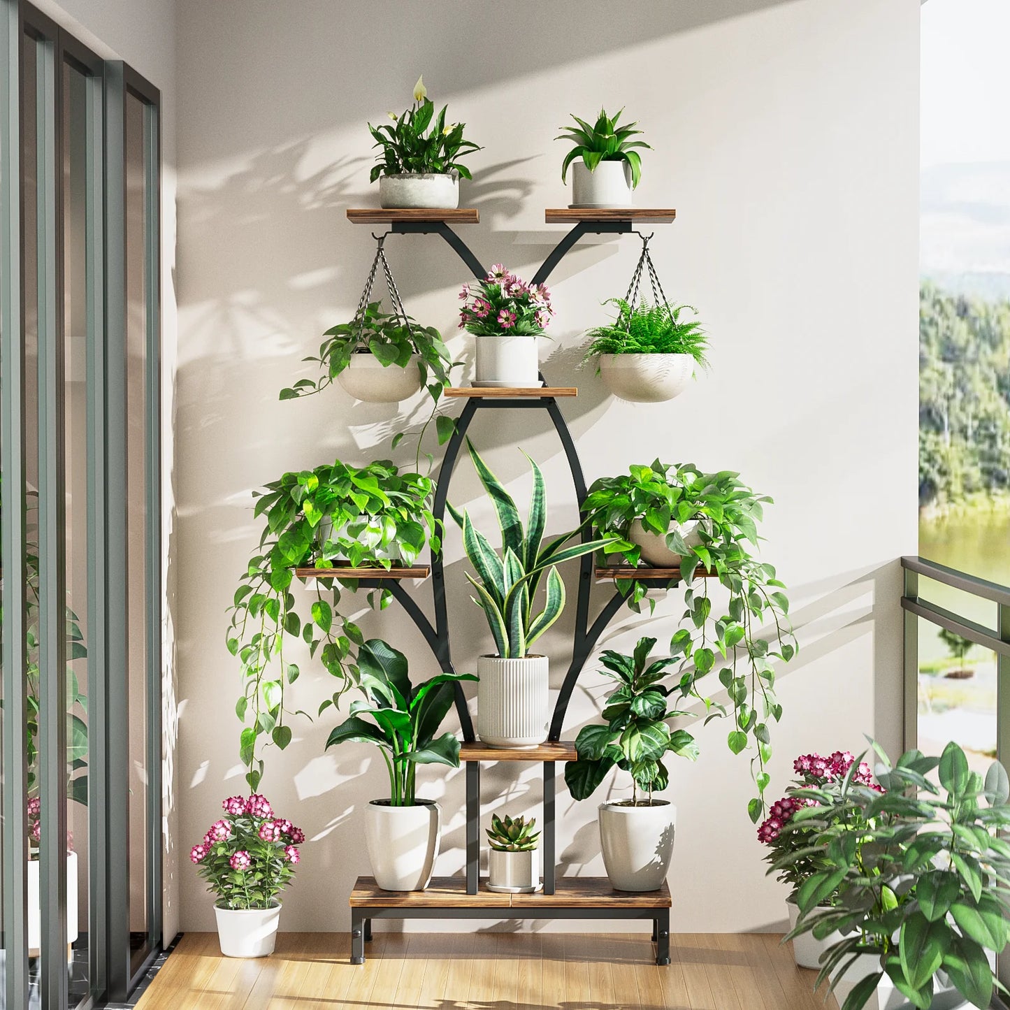Plant Stand with Grow Light, Perfect for Living Rooms and Offices