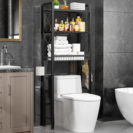 Over The Toilet Storage with X Shape Side Guardrail