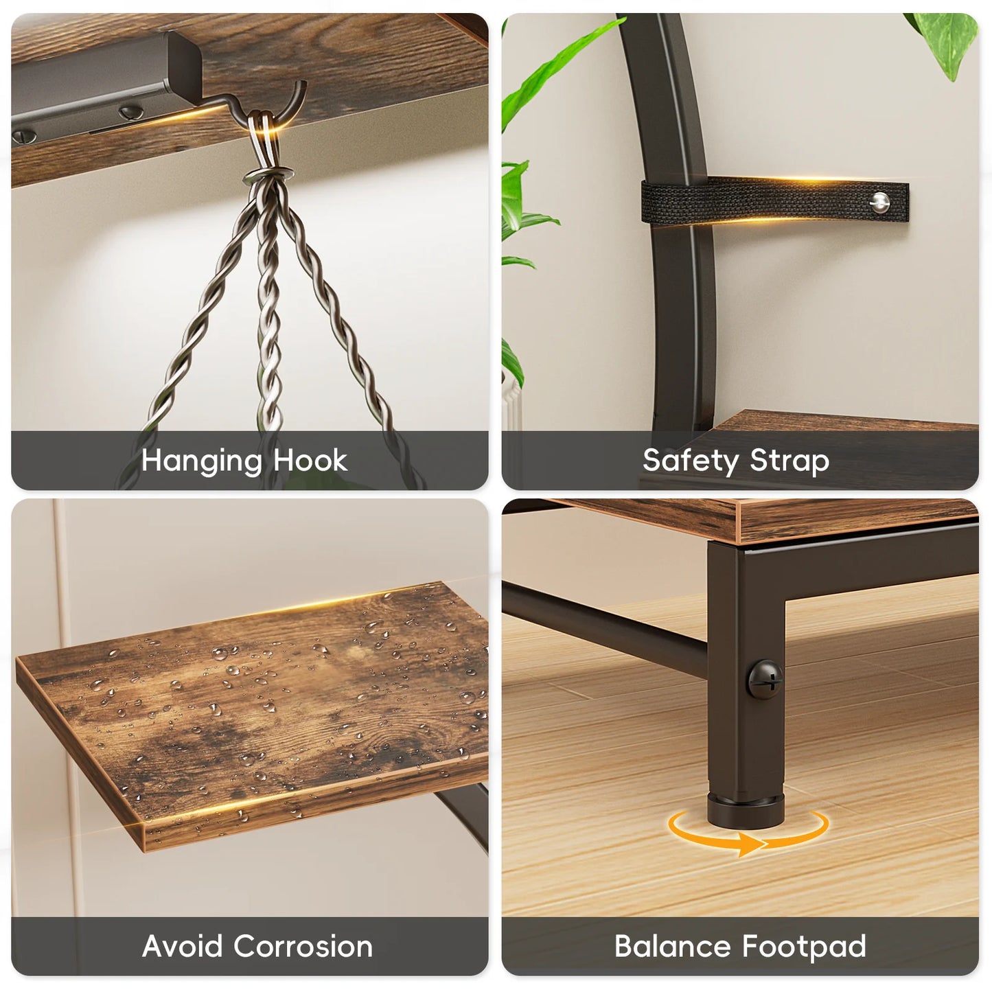 Plant Stand with Grow Light, Perfect for Living Rooms and Offices