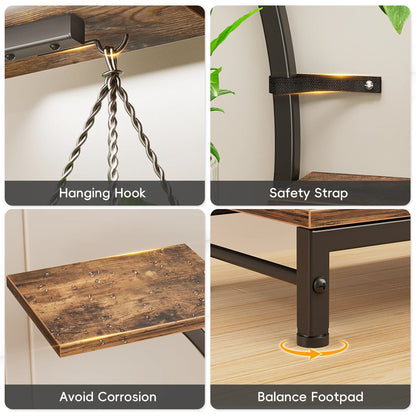 Plant Stand with Grow Light, Perfect for Living Rooms and Offices