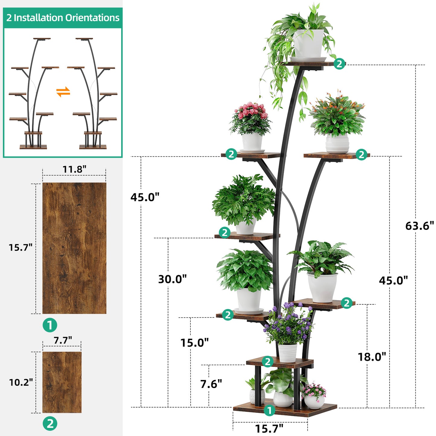Plant Stand with Grow Light, Perfect for Living Rooms and Offices