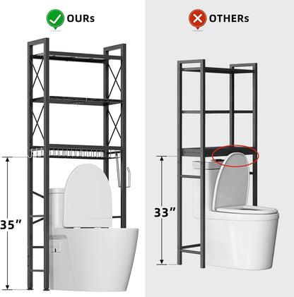 Over The Toilet Storage with X Shape Side Guardrail