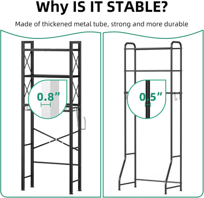 Over The Toilet Storage with X Shape Side Guardrail
