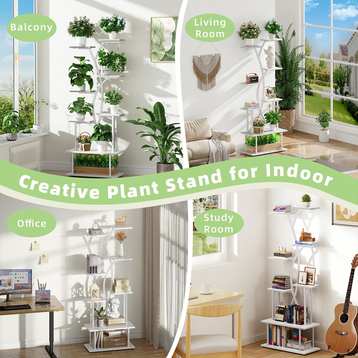 Plant Stand with Grow Lights, 67" Tall Plant Shelf Indoor