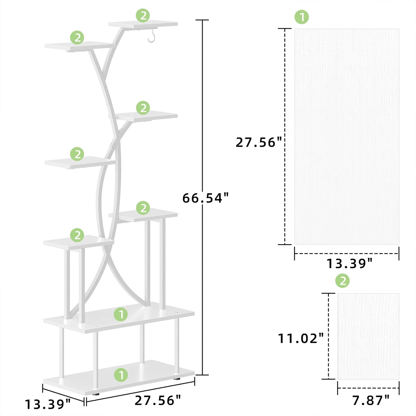 Plant Stand with Grow Lights, 67" Tall Plant Shelf Indoor
