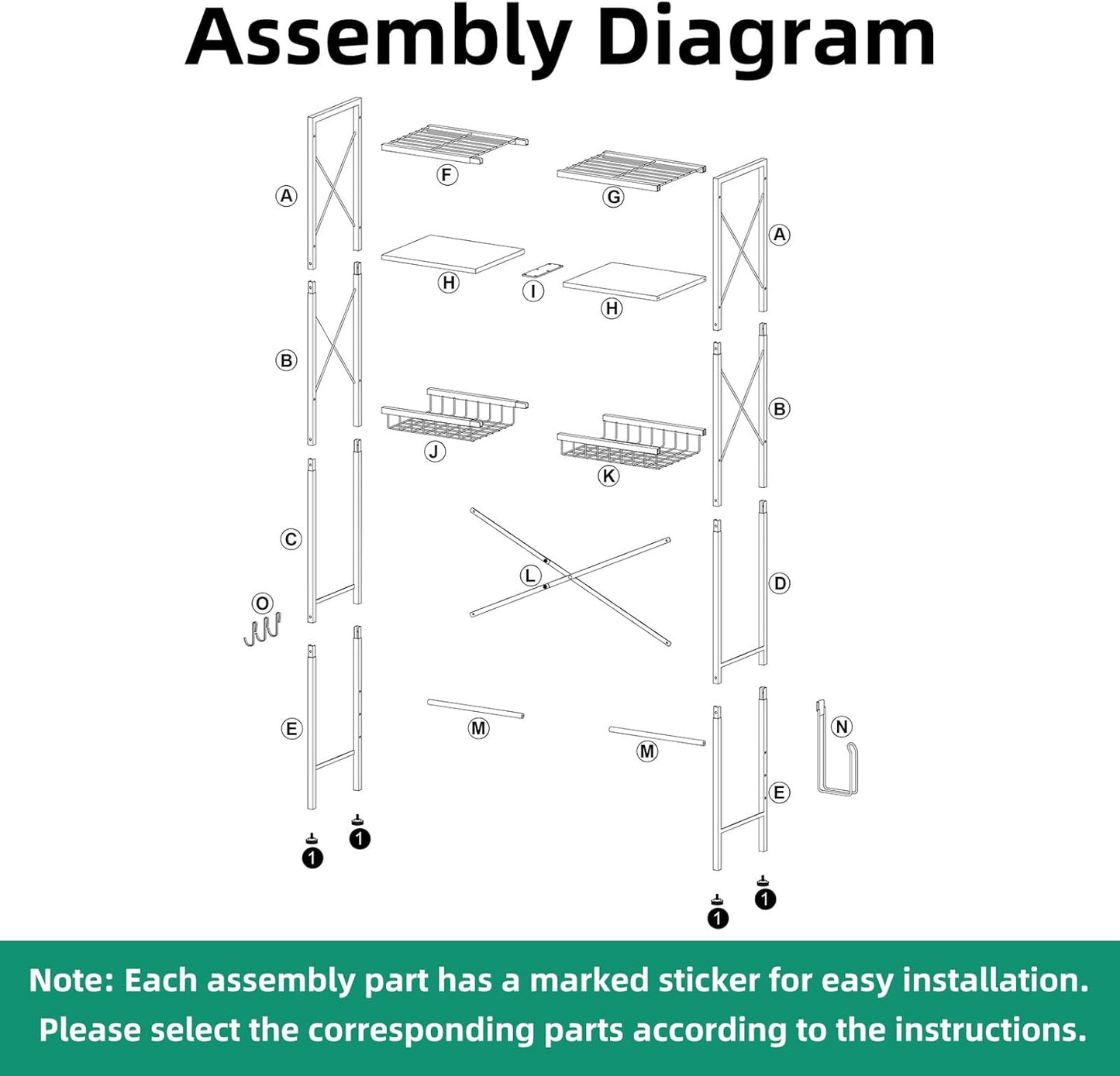 Over The Toilet Storage with X Shape Side Guardrail