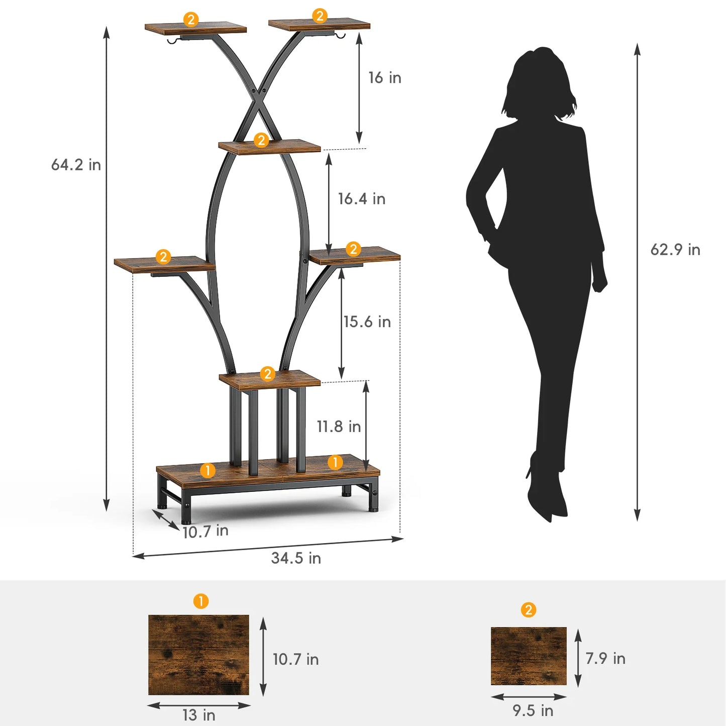 Plant Stand with Grow Light, Perfect for Living Rooms and Offices